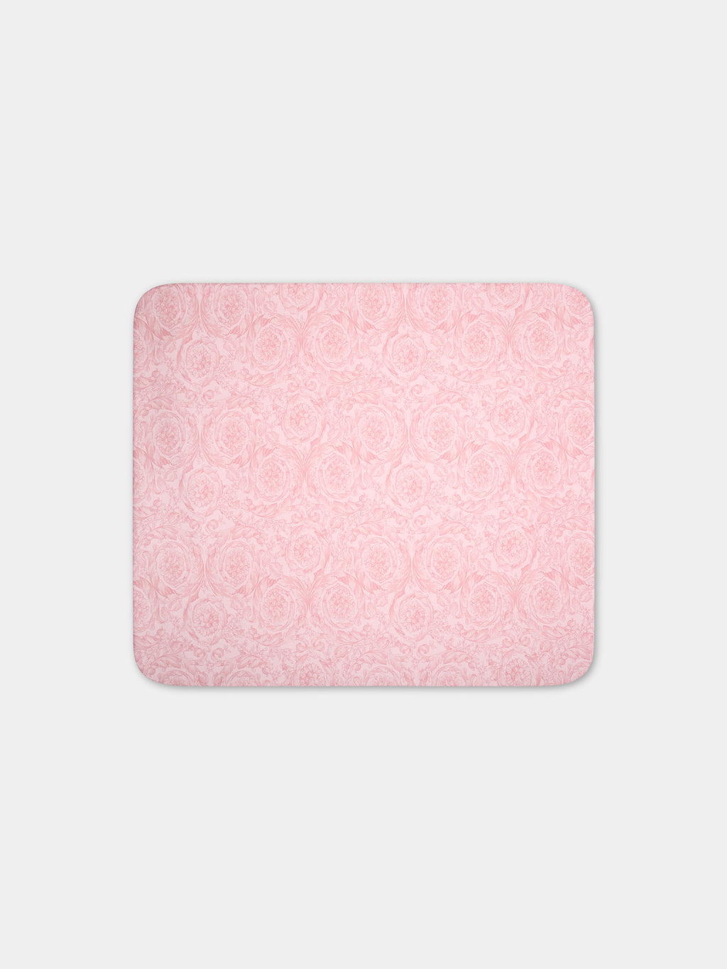 Coperta rosa per neonata con stampa barocco